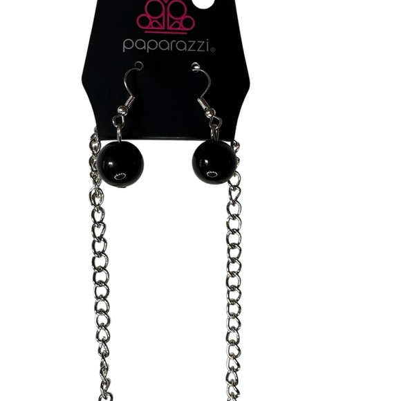 Paparazzi Always Room At The Top Black Necklace and Earrings - Picture 2 of 5